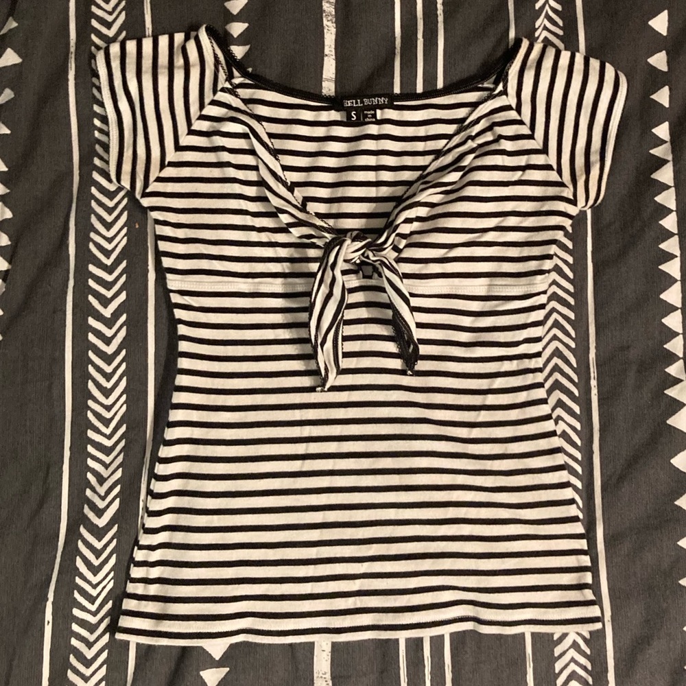 1950s Hell Bunny Rockabilly Striped Top